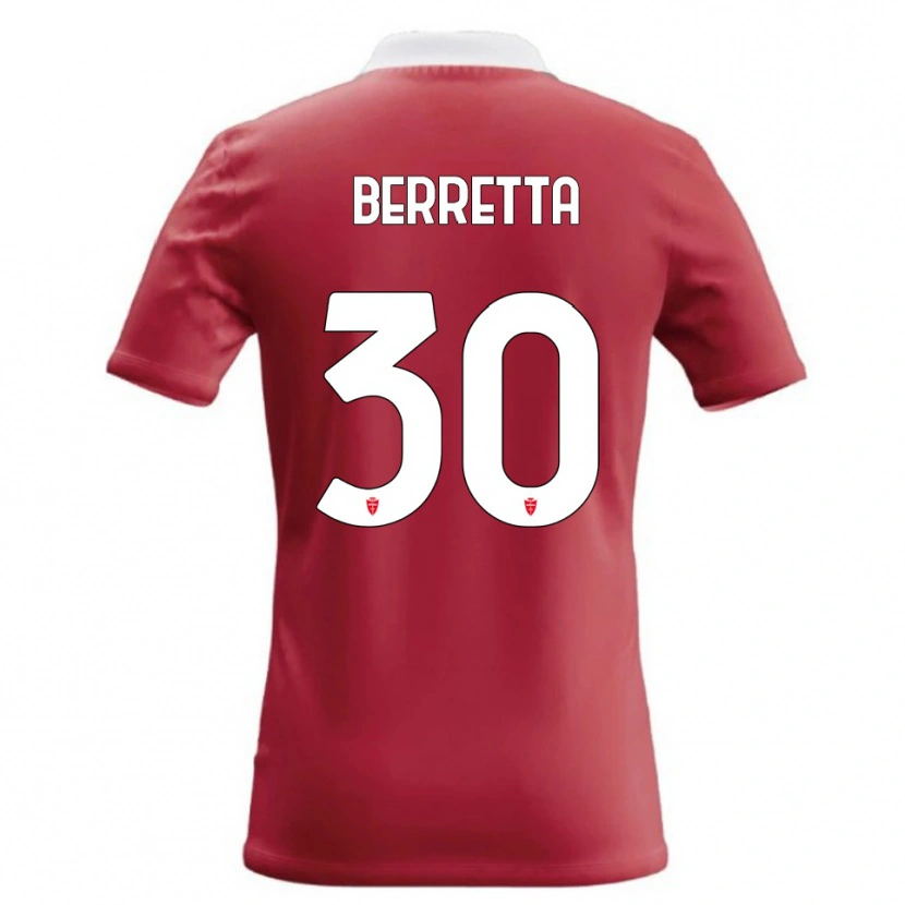 Danxen Kvinnor Alessandro Berretta #30 Röd Vit Hemmatröja Matchtröjor 2026/27 Tröjor T-Tröja