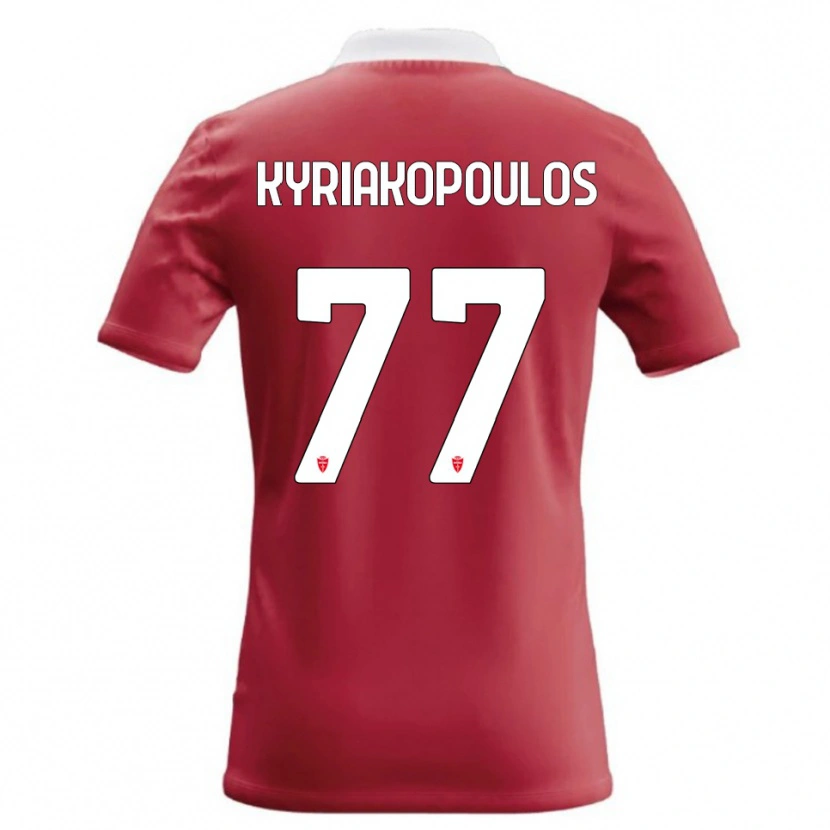 Danxen Kvinnor Georgios Kyriakopoulos #77 Röd Vit Hemmatröja Matchtröjor 2026/27 Tröjor T-Tröja