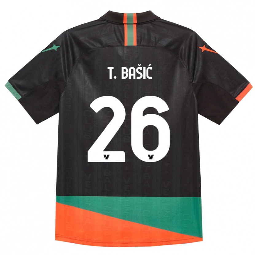 Danxen Kvinnor Toma Bašić #26 Svart Orange Grön Hemmatröja Matchtröjor 2026/27 Tröjor T-Tröja