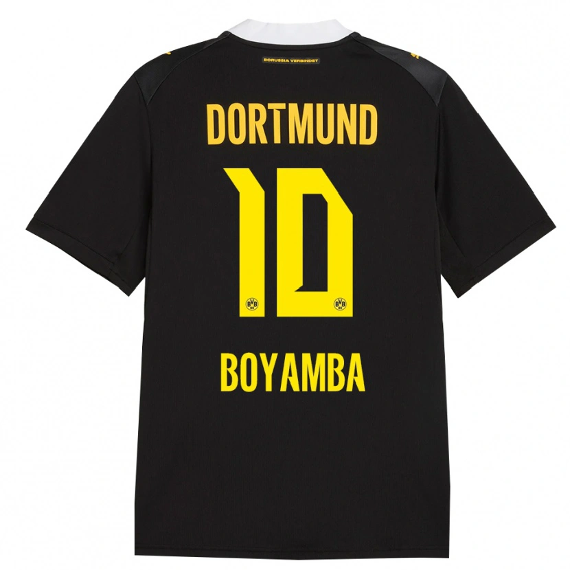 Danxen Kvinnor Joseph Boyamba #10 Svart Röd Gul Bortatröja Matchtröjor 2026/27 Tröjor T-Tröja