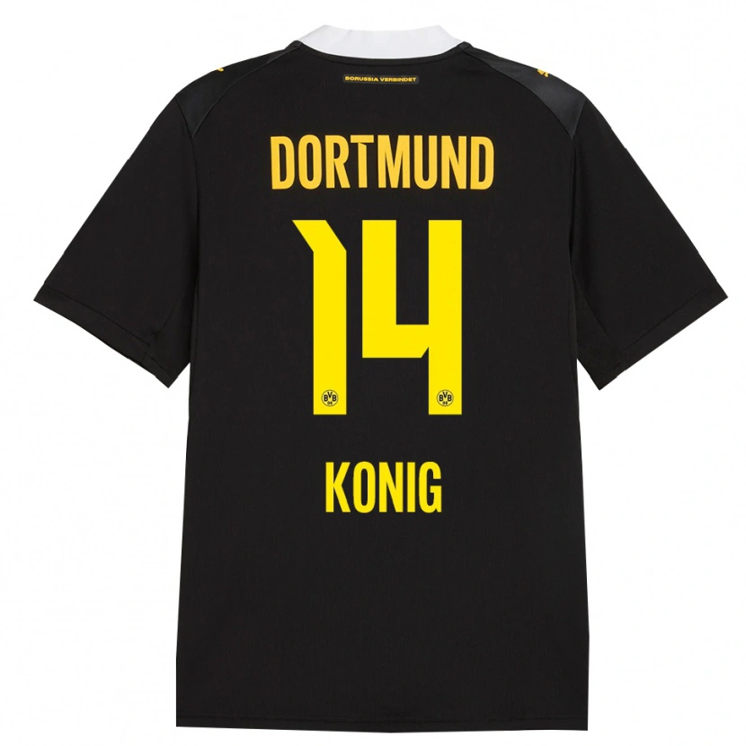 Danxen Kvinnor Raul Konig #14 Svart Röd Gul Bortatröja Matchtröjor 2026/27 Tröjor T-Tröja