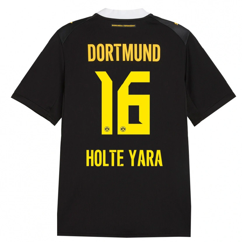 Danxen Kvinnor Ten Holte Yara #16 Svart Röd Gul Bortatröja Matchtröjor 2026/27 Tröjor T-Tröja