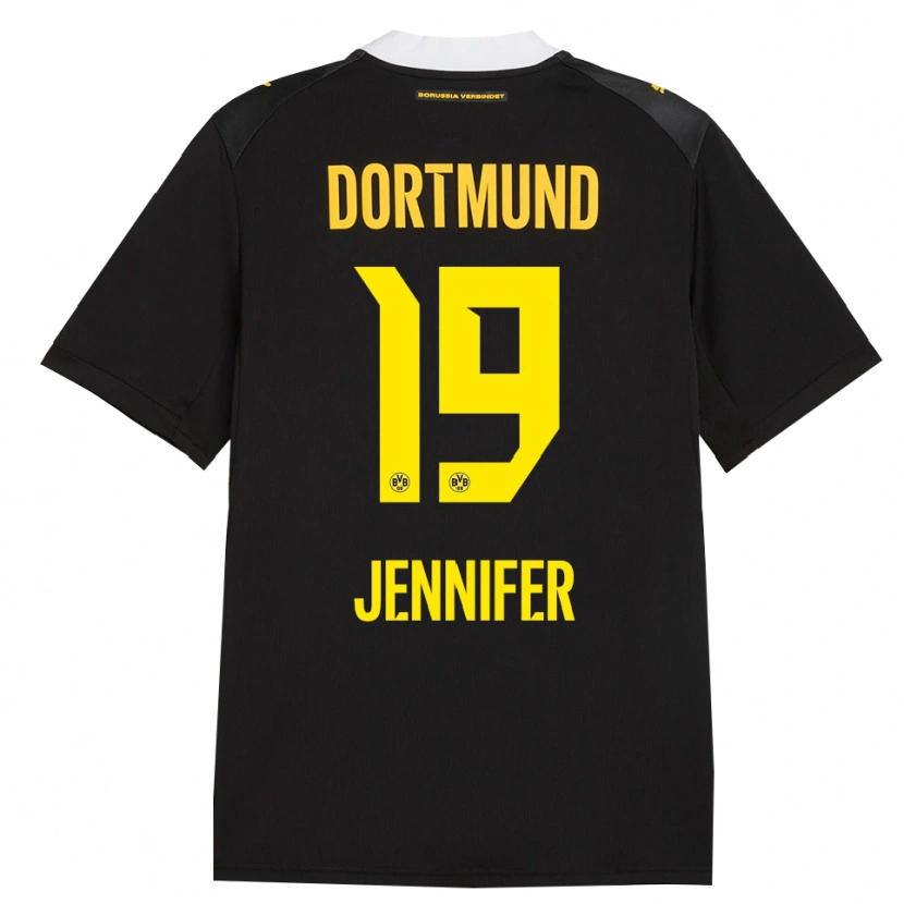 Danxen Kvinnor Gutierrez Bermejo Jennifer #19 Svart Röd Gul Bortatröja Matchtröjor 2026/27 Tröjor T-Tröja