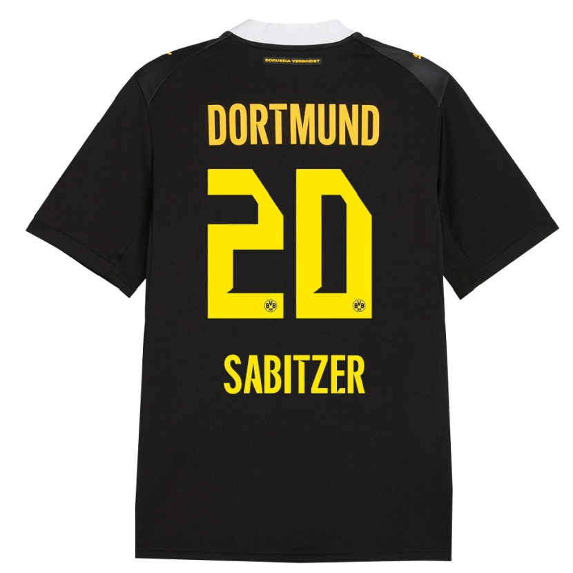 Danxen Kvinnor Marcel Sabitzer #20 Svart Röd Gul Bortatröja Matchtröjor 2026/27 Tröjor T-Tröja