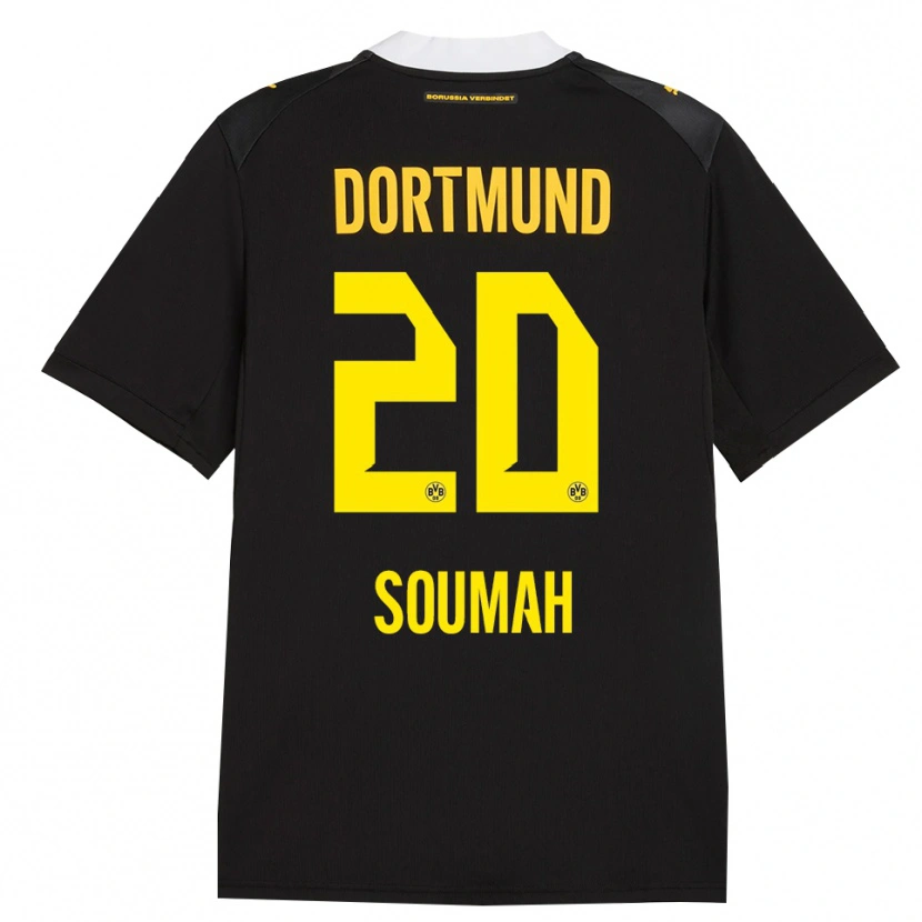 Danxen Kvinnor Moussa Soumah #20 Svart Röd Gul Bortatröja Matchtröjor 2026/27 Tröjor T-Tröja