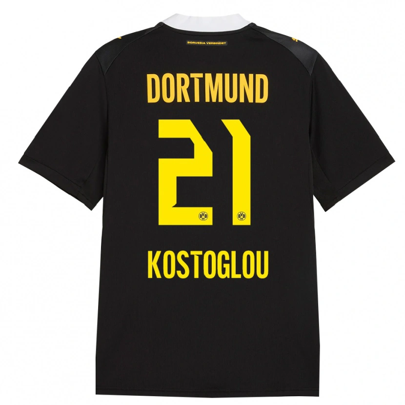 Danxen Kvinnor Christos Kostoglou #21 Svart Röd Gul Bortatröja Matchtröjor 2026/27 Tröjor T-Tröja