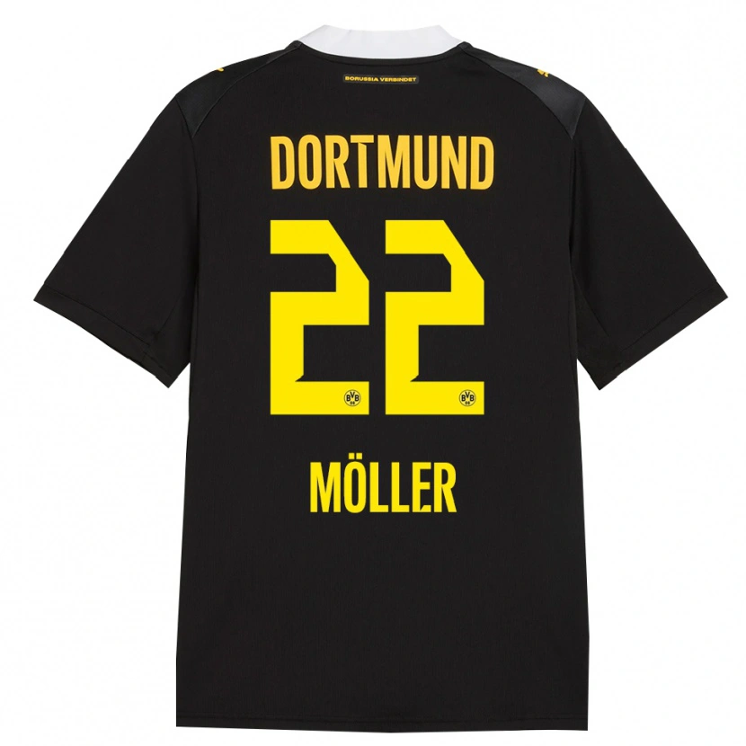 Danxen Kvinnor Paul Möller #22 Svart Röd Gul Bortatröja Matchtröjor 2026/27 Tröjor T-Tröja