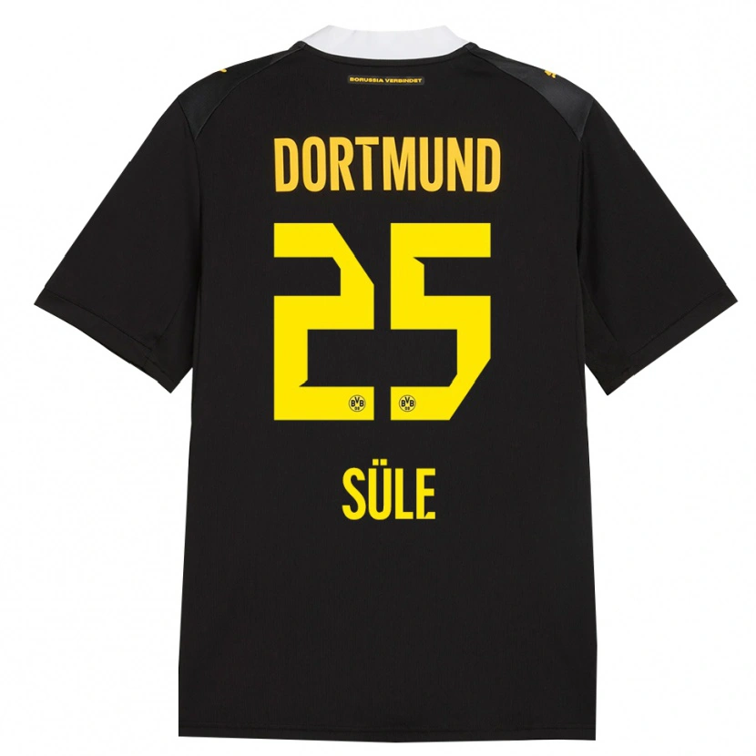 Danxen Kvinnor Niklas Süle #25 Svart Röd Gul Bortatröja Matchtröjor 2026/27 Tröjor T-Tröja