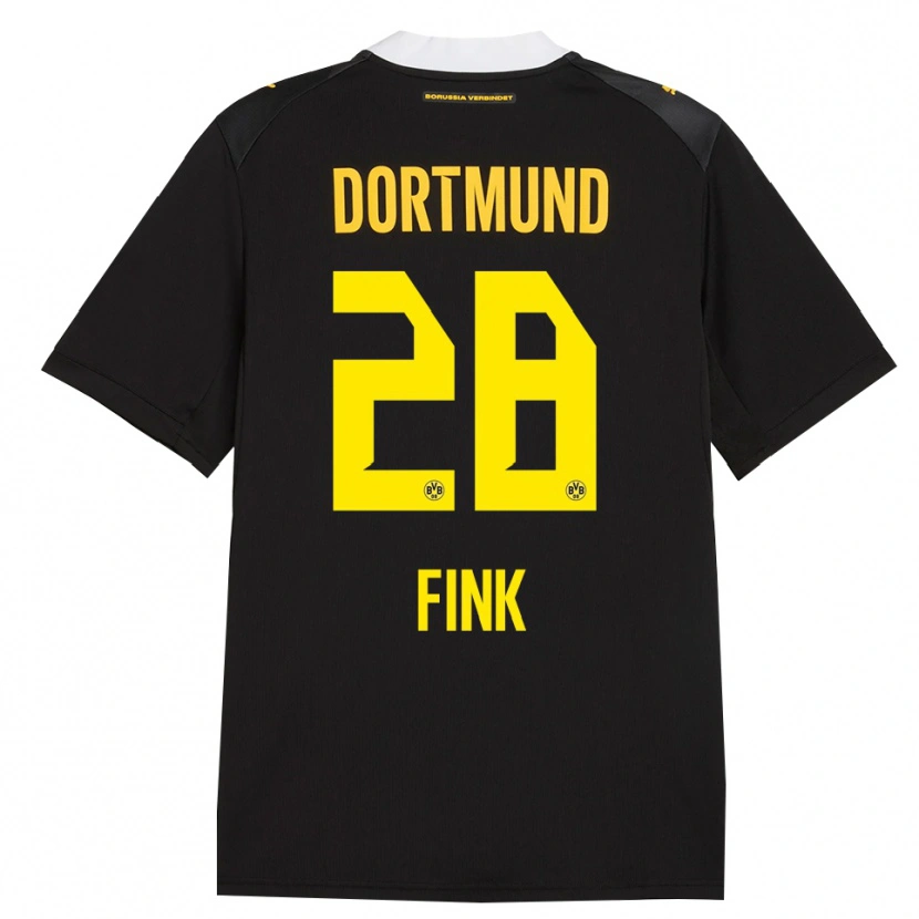 Danxen Kvinnor Bradley Fink #28 Svart Röd Gul Bortatröja Matchtröjor 2026/27 Tröjor T-Tröja