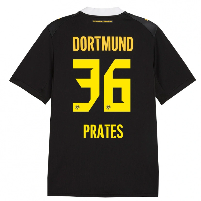 Danxen Kvinnor Kauã Prates #36 Svart Röd Gul Bortatröja Matchtröjor 2026/27 Tröjor T-Tröja