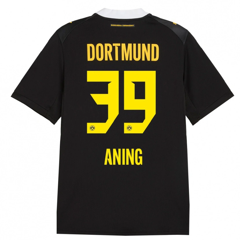 Danxen Kvinnor Prince Aning #39 Svart Röd Gul Bortatröja Matchtröjor 2026/27 Tröjor T-Tröja