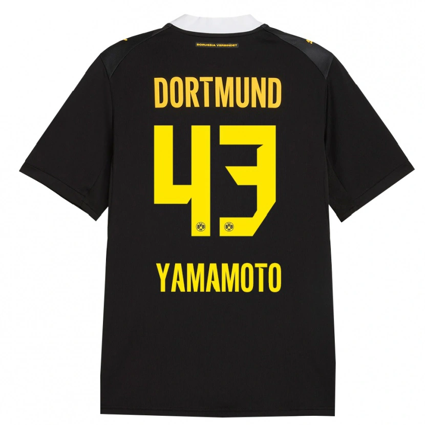 Danxen Kvinnor Takato Yamamoto #43 Svart Röd Gul Bortatröja Matchtröjor 2026/27 Tröjor T-Tröja
