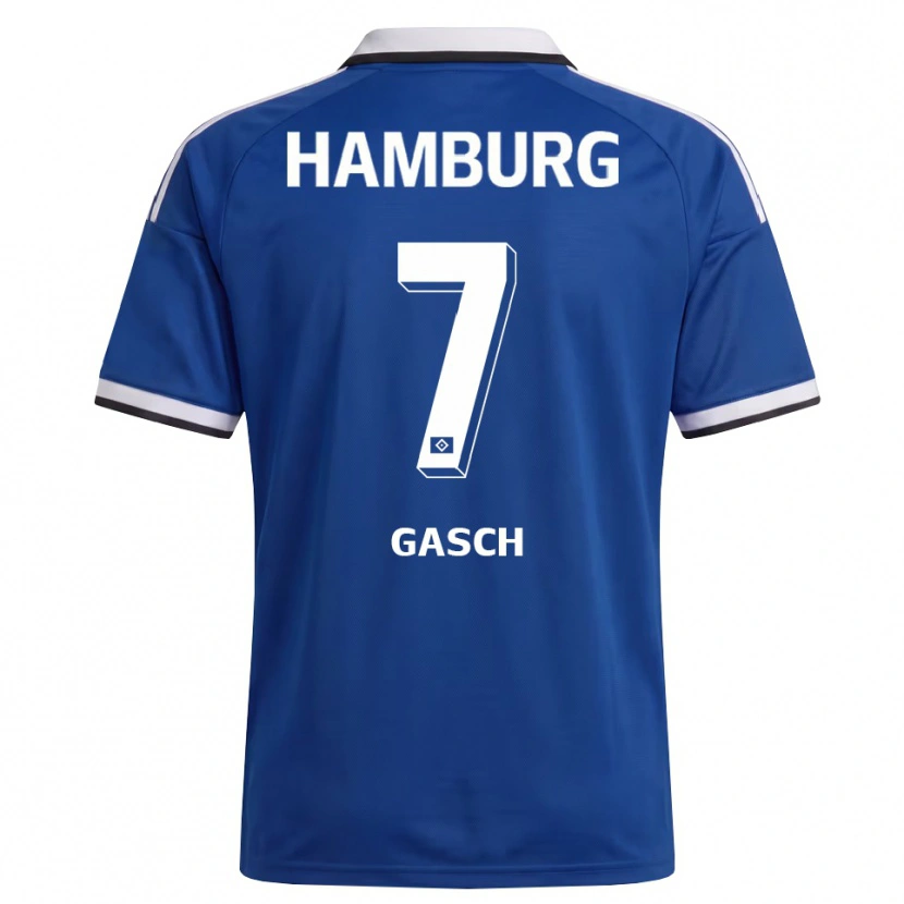 Danxen Kvinnor Anton Gasch #7 Vit Blå Bortatröja Matchtröjor 2026/27 Tröjor T-Tröja
