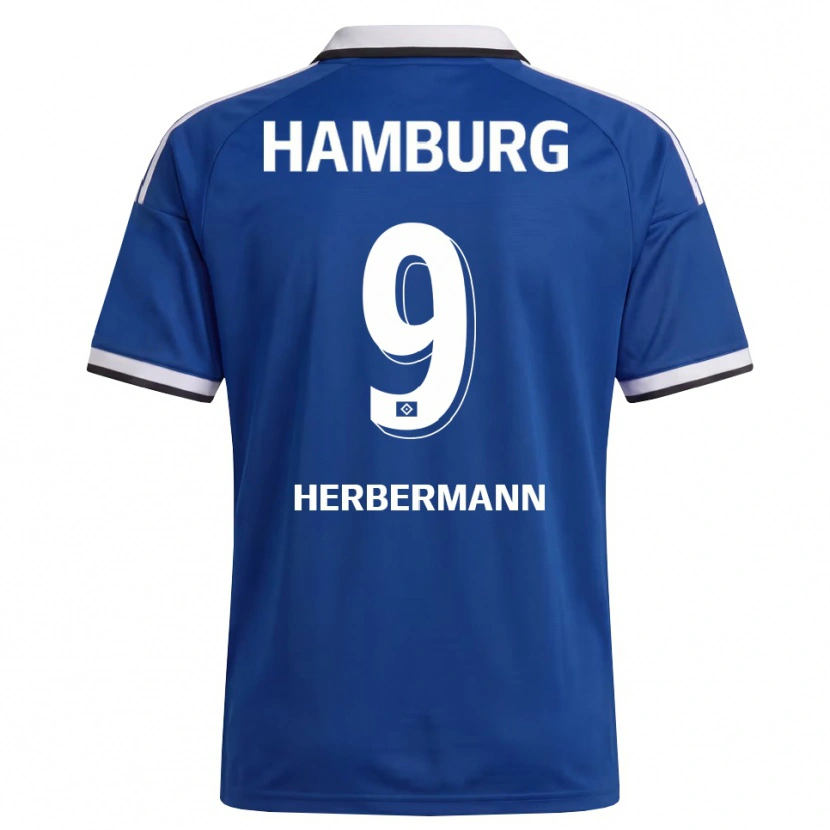 Danxen Kvinnor Kevin Herbermann #9 Vit Blå Bortatröja Matchtröjor 2026/27 Tröjor T-Tröja