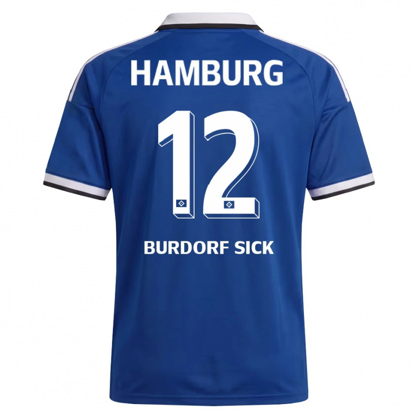 Danxen Kvinnor Emma Burdorf-Sick #12 Vit Blå Bortatröja Matchtröjor 2026/27 Tröjor T-Tröja