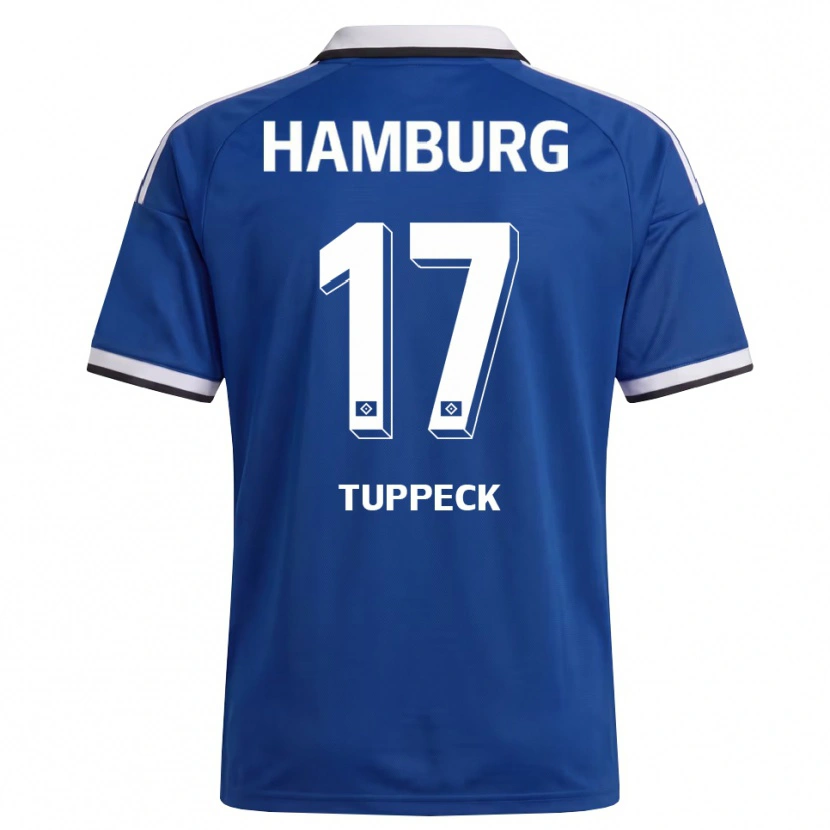 Danxen Kvinnor Niklas Tuppeck #17 Vit Blå Bortatröja Matchtröjor 2026/27 Tröjor T-Tröja