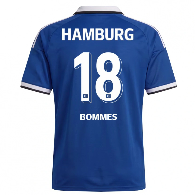 Danxen Kvinnor Jonathan Bommes #18 Vit Blå Bortatröja Matchtröjor 2026/27 Tröjor T-Tröja