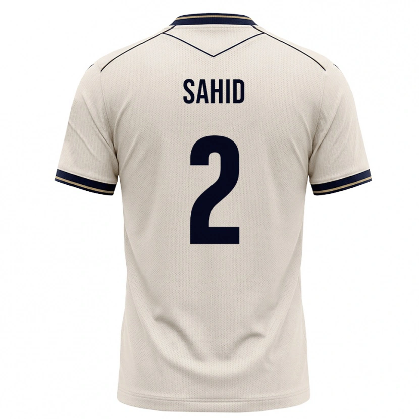 Danxen Kvinnor Mohamed Sahid #2 Off-White Bläckblå Bortatröja Matchtröjor 2026/27 Tröjor T-Tröja