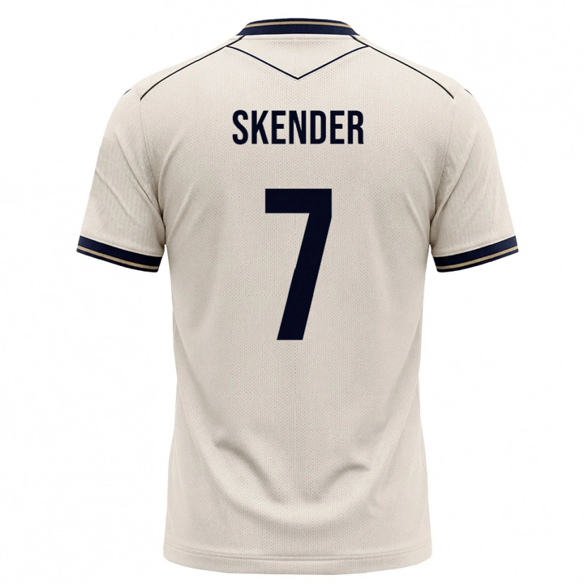Danxen Kvinnor Alexandros Skender #7 Off-White Bläckblå Bortatröja Matchtröjor 2026/27 Tröjor T-Tröja