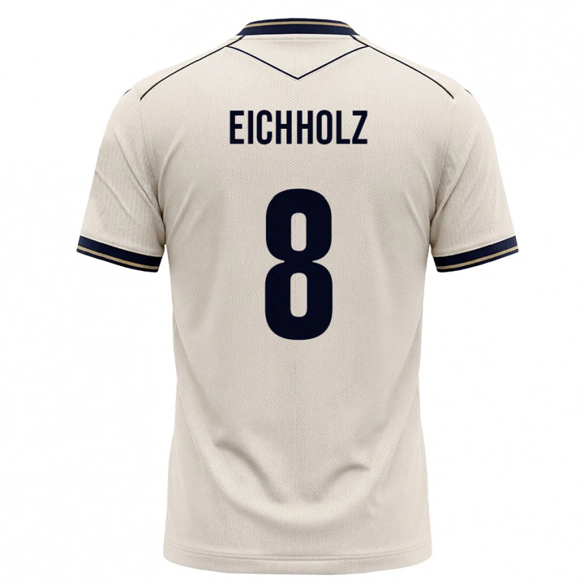 Danxen Kvinnor Damian Eichholz #8 Off-White Bläckblå Bortatröja Matchtröjor 2026/27 Tröjor T-Tröja