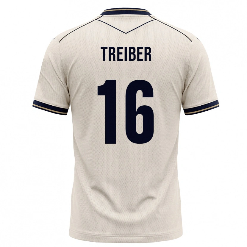 Danxen Kvinnor Julian Treiber #16 Off-White Bläckblå Bortatröja Matchtröjor 2026/27 Tröjor T-Tröja
