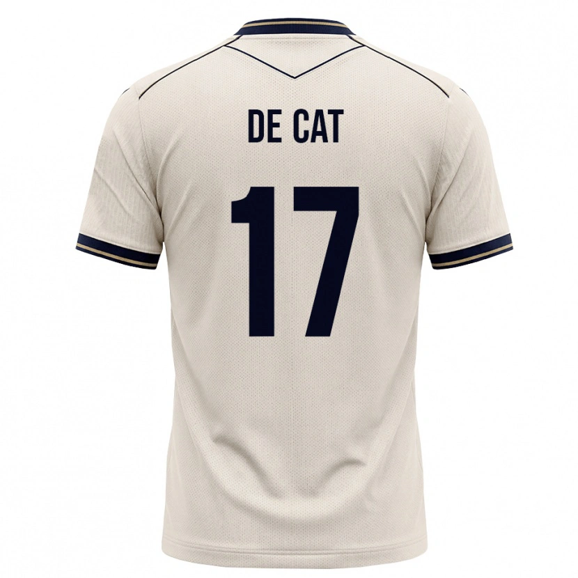Danxen Kvinnor Nathan De Cat #17 Off-White Bläckblå Bortatröja Matchtröjor 2026/27 Tröjor T-Tröja