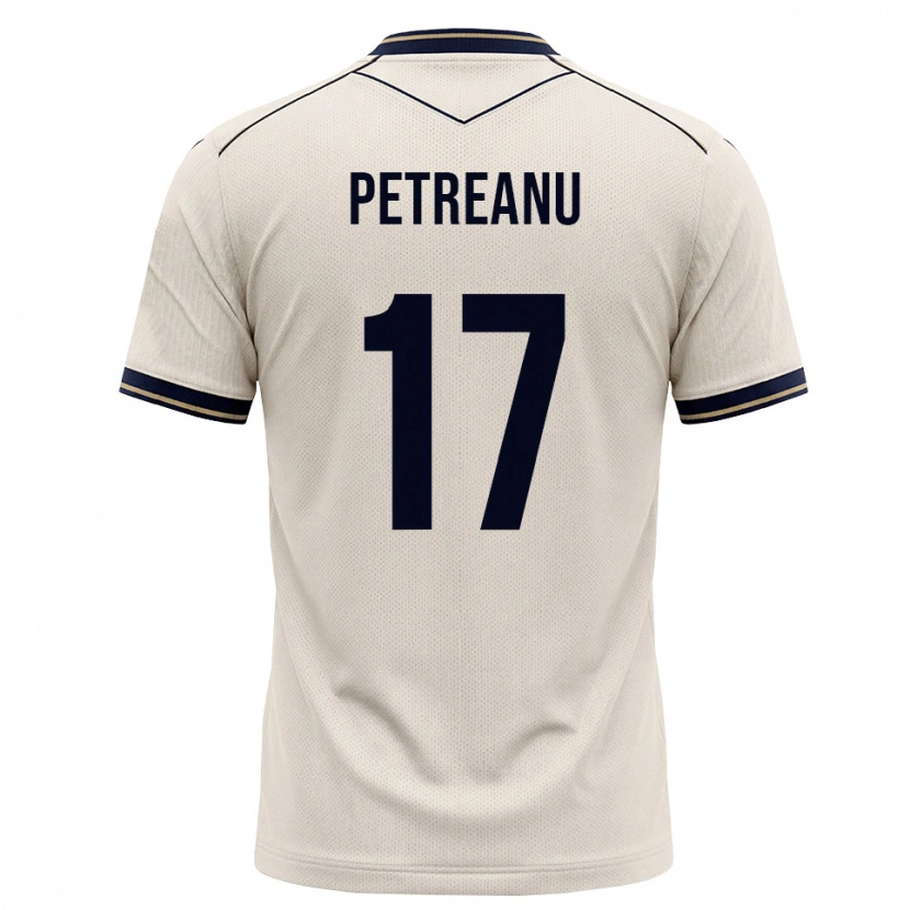 Danxen Kvinnor Vlad Petreanu #17 Off-White Bläckblå Bortatröja Matchtröjor 2026/27 Tröjor T-Tröja