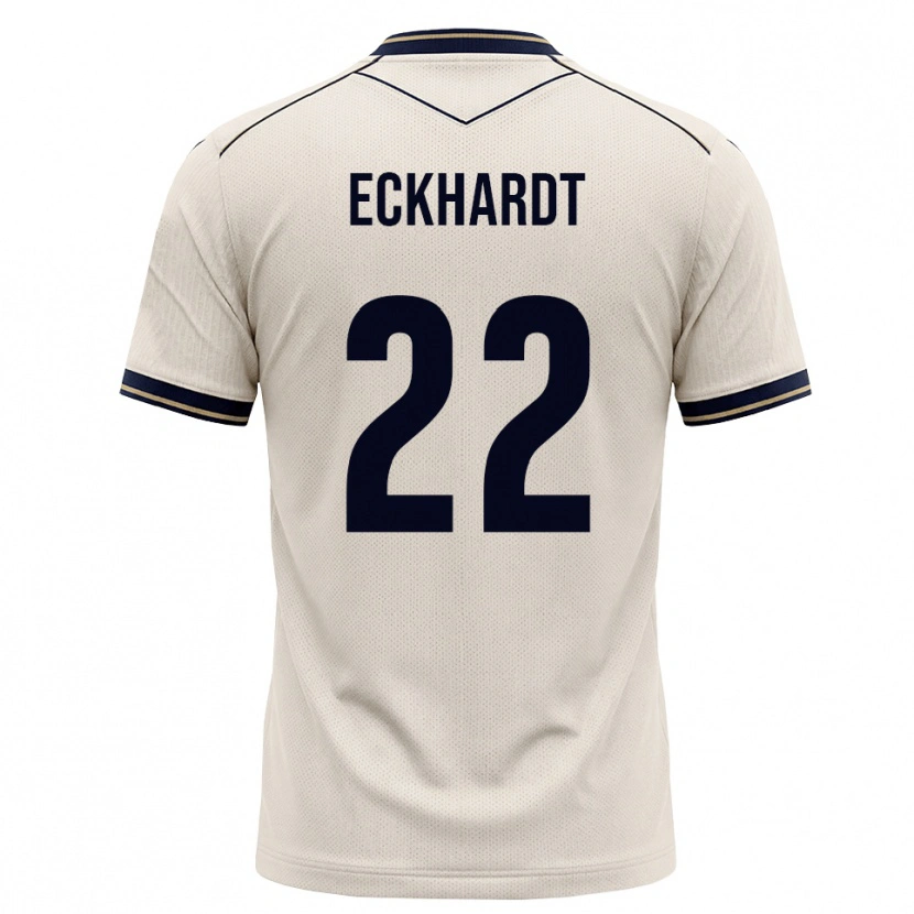 Danxen Kvinnor Aaron Eckhardt #22 Off-White Bläckblå Bortatröja Matchtröjor 2026/27 Tröjor T-Tröja