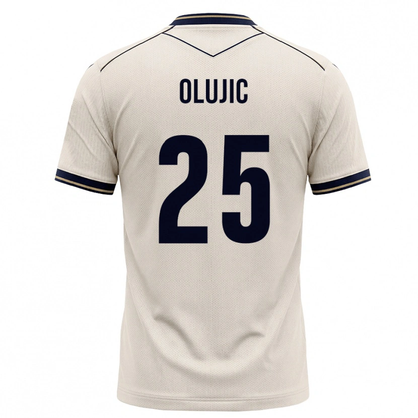 Danxen Kvinnor Romeo Olujic #25 Off-White Bläckblå Bortatröja Matchtröjor 2026/27 Tröjor T-Tröja