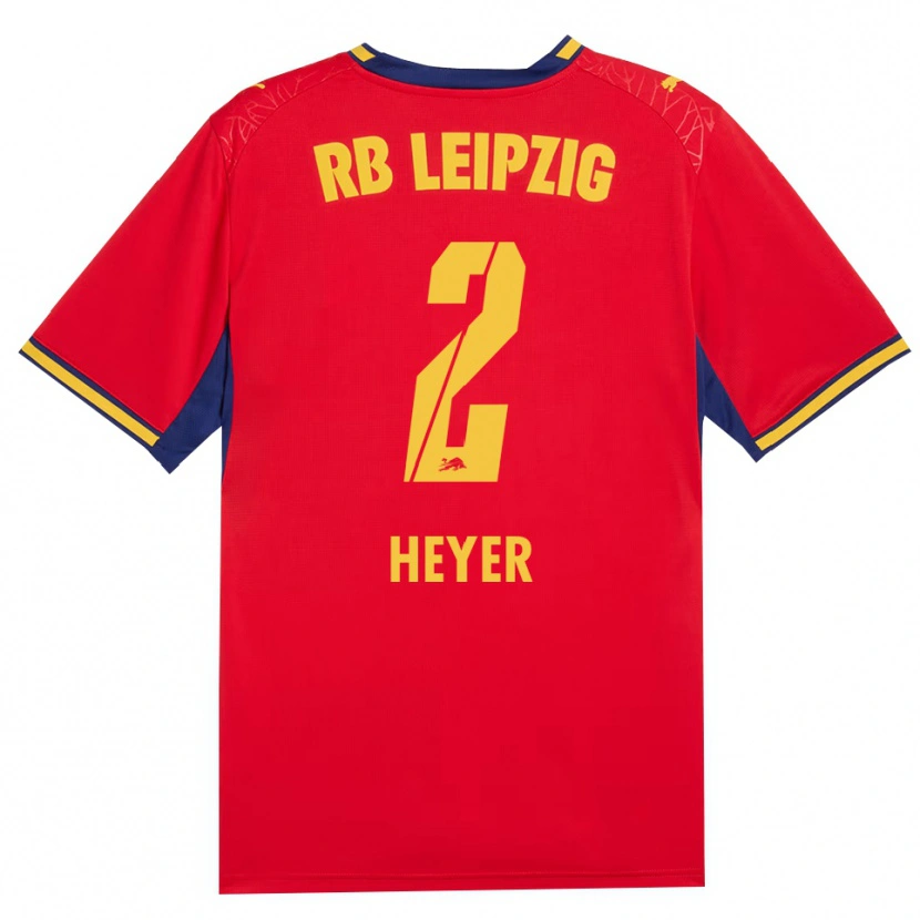 Danxen Kvinnor Friedrich Heyer #2 Röd Gul Kunglig Blå Bortatröja Matchtröjor 2026/27 Tröjor T-Tröja