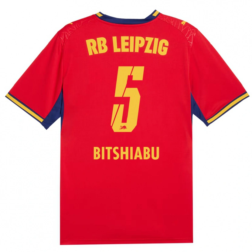 Danxen Kvinnor El Chadaille Bitshiabu #5 Röd Gul Kunglig Blå Bortatröja Matchtröjor 2026/27 Tröjor T-Tröja
