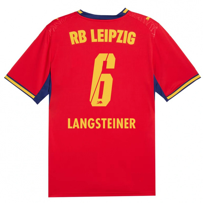 Danxen Kvinnor Toni Langsteiner #6 Röd Gul Kunglig Blå Bortatröja Matchtröjor 2026/27 Tröjor T-Tröja