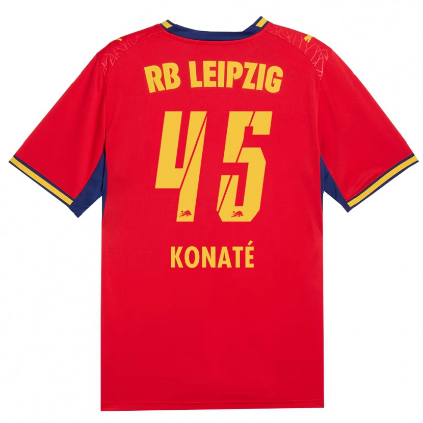 Danxen Kvinnor Samba Konaté #45 Röd Gul Kunglig Blå Bortatröja Matchtröjor 2026/27 Tröjor T-Tröja