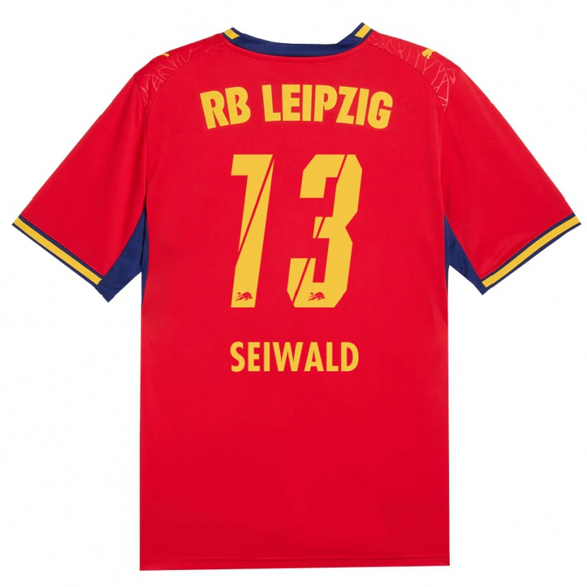 Danxen Kvinnor Nicolas Seiwald #13 Röd Gul Kunglig Blå Bortatröja Matchtröjor 2026/27 Tröjor T-Tröja