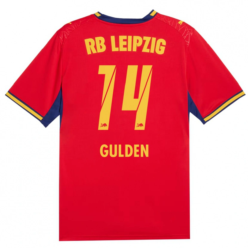 Danxen Kvinnor Erik Gulden #14 Röd Gul Kunglig Blå Bortatröja Matchtröjor 2026/27 Tröjor T-Tröja