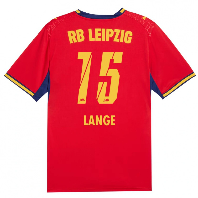 Danxen Kvinnor Oskar Lange #15 Röd Gul Kunglig Blå Bortatröja Matchtröjor 2026/27 Tröjor T-Tröja