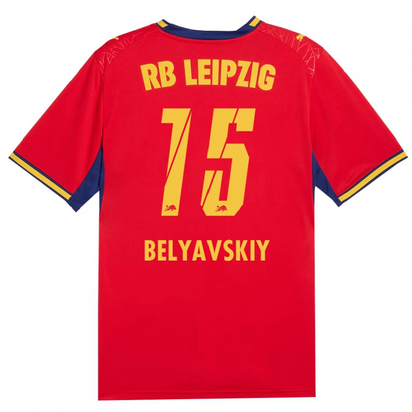 Danxen Kvinnor David Belyavskiy #15 Röd Gul Kunglig Blå Bortatröja Matchtröjor 2026/27 Tröjor T-Tröja