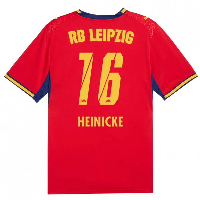 Danxen Kvinnor Niklas Heinicke #16 Röd Gul Kunglig Blå Bortatröja Matchtröjor 2026/27 Tröjor T-Tröja