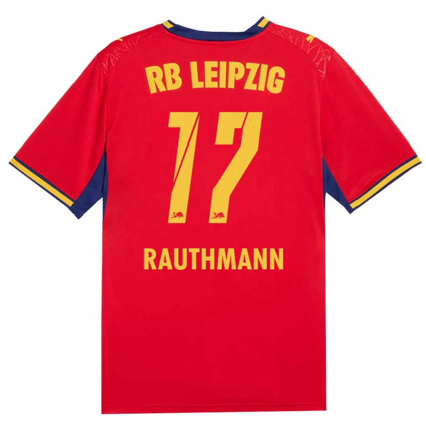 Danxen Kvinnor Nick Rauthmann #17 Röd Gul Kunglig Blå Bortatröja Matchtröjor 2026/27 Tröjor T-Tröja