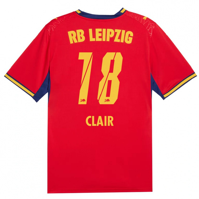 Danxen Kvinnor Vincent Clair #18 Röd Gul Kunglig Blå Bortatröja Matchtröjor 2026/27 Tröjor T-Tröja