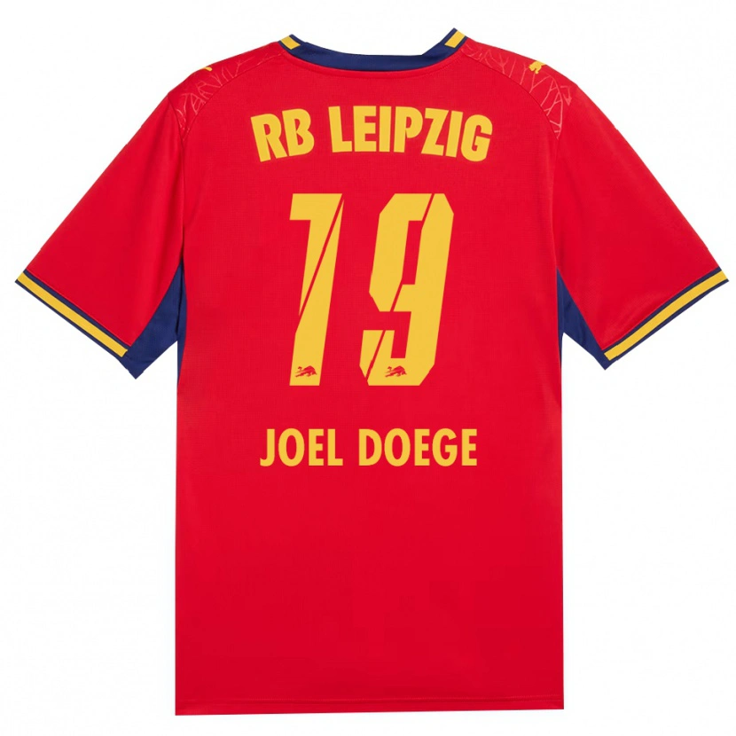 Danxen Kvinnor Louis Joel Doege #19 Röd Gul Kunglig Blå Bortatröja Matchtröjor 2026/27 Tröjor T-Tröja