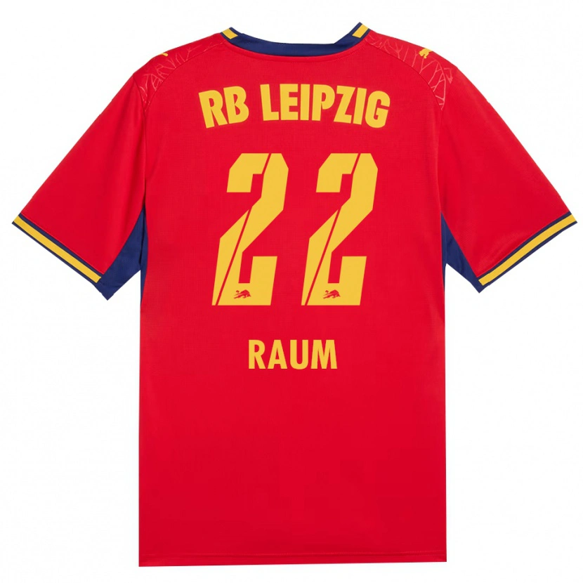 Danxen Kvinnor David Raum #22 Röd Gul Kunglig Blå Bortatröja Matchtröjor 2026/27 Tröjor T-Tröja