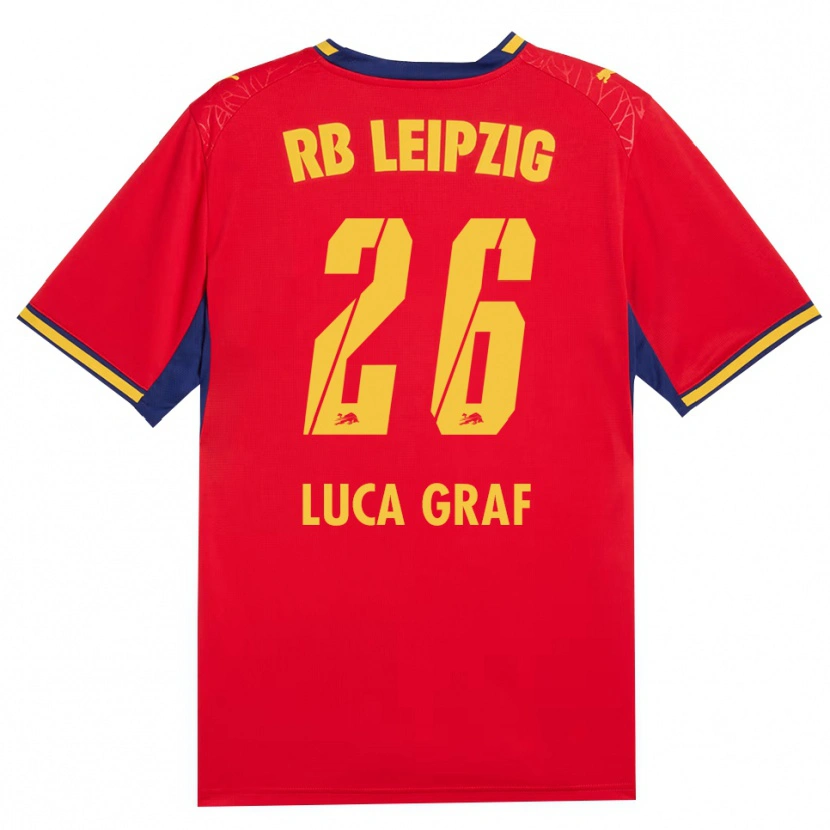 Danxen Kvinnor Luca Marie Graf #26 Röd Gul Kunglig Blå Bortatröja Matchtröjor 2026/27 Tröjor T-Tröja