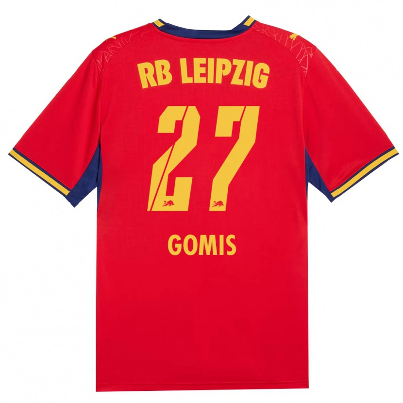 Danxen Kvinnor Tidiam Gomis #27 Röd Gul Kunglig Blå Bortatröja Matchtröjor 2026/27 Tröjor T-Tröja