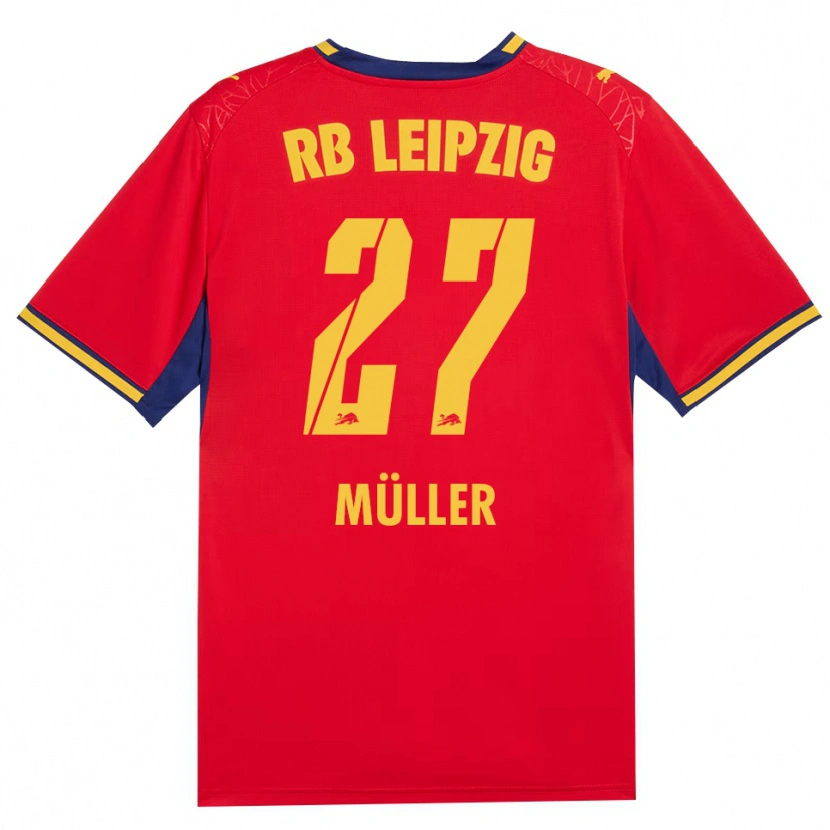 Danxen Kvinnor Marlene Müller #27 Röd Gul Kunglig Blå Bortatröja Matchtröjor 2026/27 Tröjor T-Tröja
