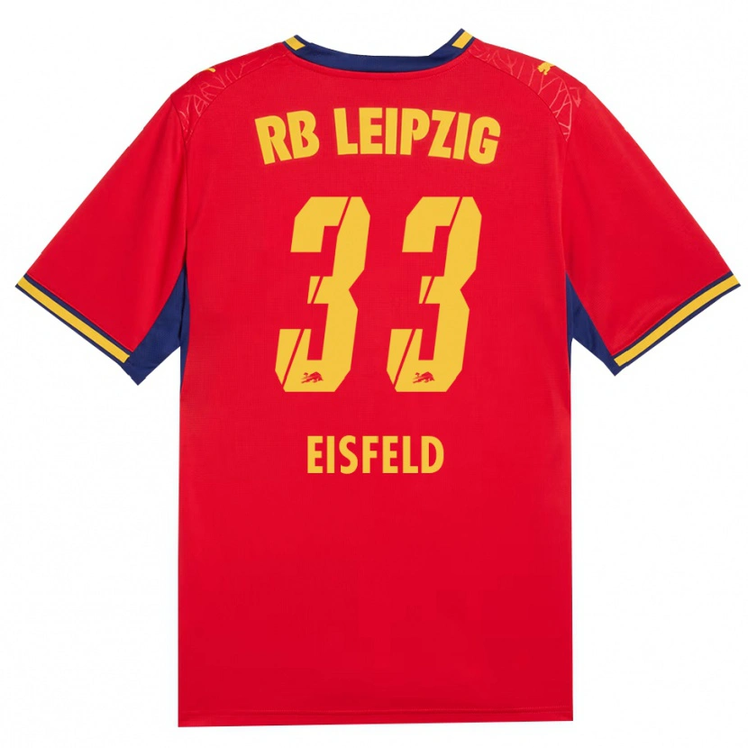 Danxen Kvinnor Tom Eisfeld #33 Röd Gul Kunglig Blå Bortatröja Matchtröjor 2026/27 Tröjor T-Tröja