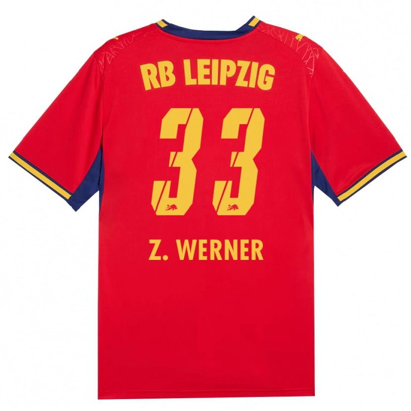 Danxen Kvinnor Zoé Werner #33 Röd Gul Kunglig Blå Bortatröja Matchtröjor 2026/27 Tröjor T-Tröja