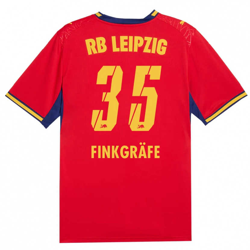 Danxen Kvinnor Max Finkgräfe #35 Röd Gul Kunglig Blå Bortatröja Matchtröjor 2026/27 Tröjor T-Tröja