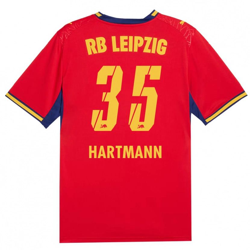 Danxen Kvinnor Fabrice Hartmann #35 Röd Gul Kunglig Blå Bortatröja Matchtröjor 2026/27 Tröjor T-Tröja