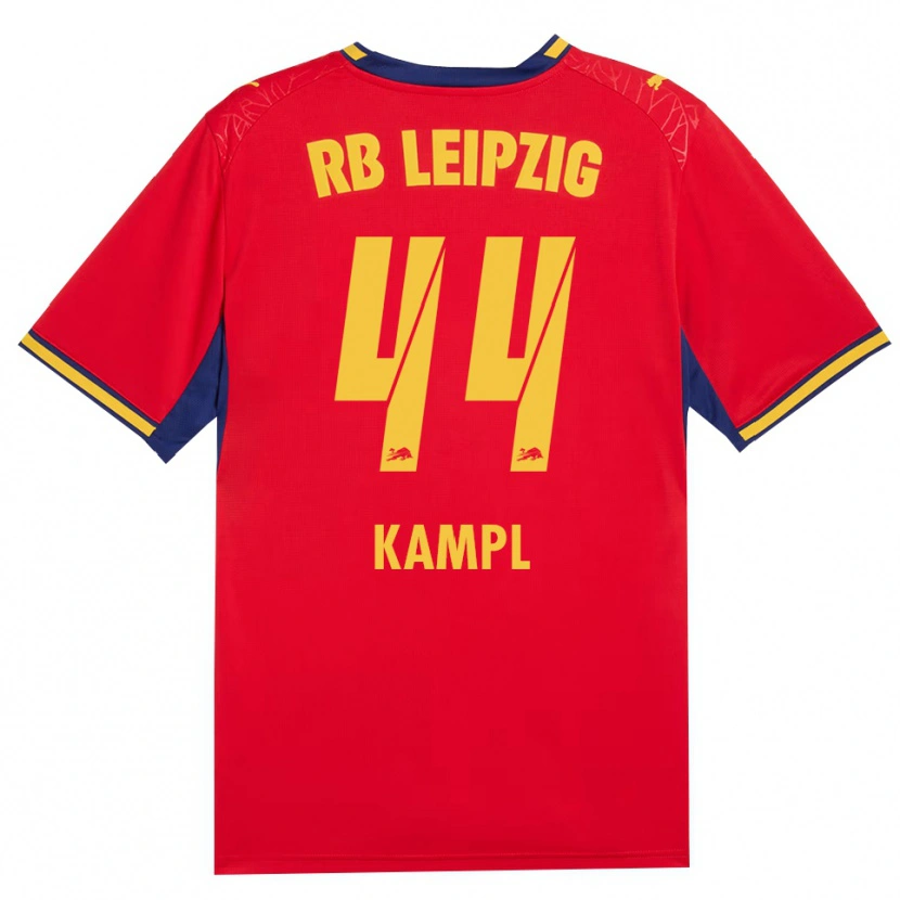 Danxen Kvinnor Kevin Kampl #44 Röd Gul Kunglig Blå Bortatröja Matchtröjor 2026/27 Tröjor T-Tröja